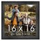 16x16 Wide Barnwood Picture Frame with UV-Resistant Acrylic & Acid Free Backing, Available in 6 Paint Finishes - Grey, Brown, White, and Black